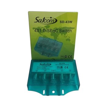 Комутатор DiSEqC 4x1 Satcom SD-43W у корпусі