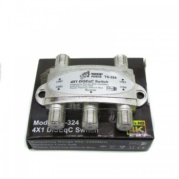 Коммутатор DiSEqC 4x1 Tiger TS-324 Коммутатор DiSEqC 4x1 Tiger TS-324