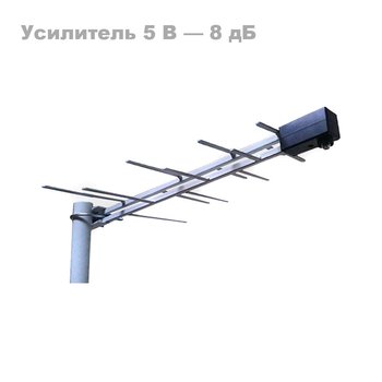 Aнтенна эфирная ДМВ Satcom 101/14-P с усилителем