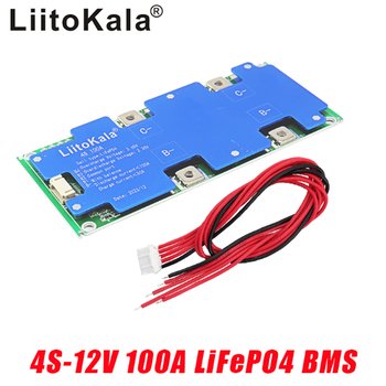 Плата защиты BMS LiitoKala LiFePO4 4S-12V100A Плата защиты BMS LiitoKala LiFePO4 4S-12V100A