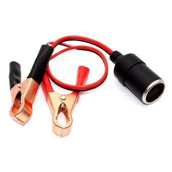 Кабель питания (гнездо прикуривателя -2х зажима аккумулятора), 0,2метра