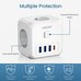 Розгалужувач мережі Lencent 3 розетки, 3 usb + 1 type C