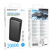 Повербанк Borofone BJ80A Clever 22.5W+PD20W 20000mAh - надійна зарядка в будь-якій ситуації (Білий)