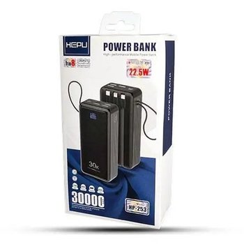 Повербанк (PowerBank) Hepu HP-253 30000 mAh PD20W+QC22.5W (Чорний)