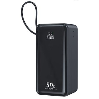 Повербанк (PowerBank) Hepu HP255 50000 mAh PD20W+QC22.5W (Чорний)