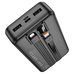 Повербанк (PowerBank) Hoco J118A Speed energy with cable 20000 mAh (Чорний)