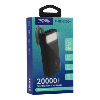 Повербанк (PowerBank) Ridea RP-D20L Phoenix20 PD/QC 3.0 20W digital display + lamp 20000 mAh