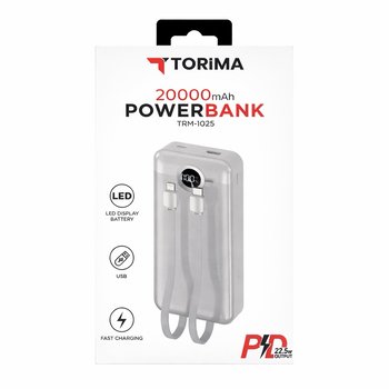 Повербанк Torima TRM-1025 20000 mAh PD20W+QC22.5W (Білий) Повербанк Torima TRM-1025 20000 mAh PD20W+QC22.5W (Білий)