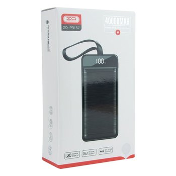 Повербанк (PowerBank) XO PR157 QC22.5W PD20W digital display, with light, 40000 mAh (Черный)