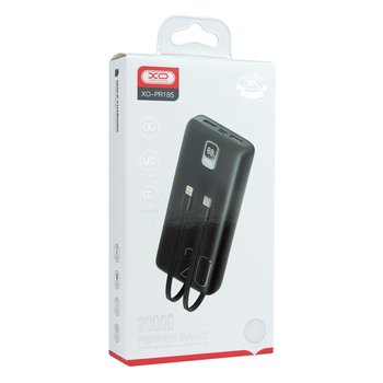 Повербанк (PowerBank) XO PR185 with cable QC22.5W/PD20W 20000 mAh (Черный) Повербанк (PowerBank) XO PR185 with cable QC22.5W/PD20W 20000 mAh (Черный)