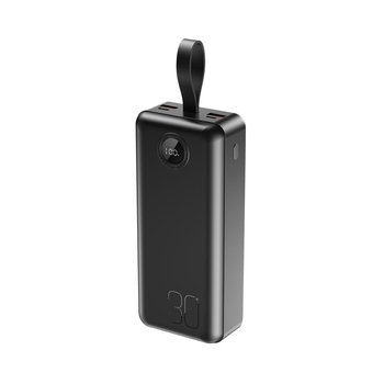 Повербанк XO PR240 QC22.5W PD20W digital display, with light, 30000 mAh (Чорний)