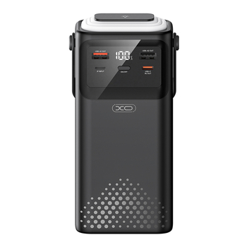 Повербанк (PowerBank) XO PR285 PD20W+QC22.5W, чотири кабелі + швидка зарядка Lightning, 30000 мАг (Чорний)