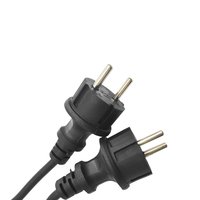 Шнур для підключення генератора LOGA 2*1.5мм чорний, 16А, 10м (Папа-Папа)