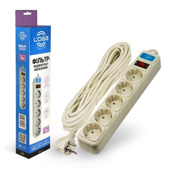 Удлинитель сетевой Loga L-903 3m