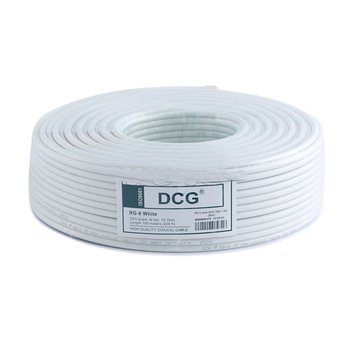Коаксиальный кабель DCG RG-6 белый