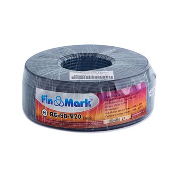 Коаксиальный кабель 50 Ом FinMark RG-58-V70 (100м)
