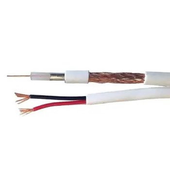 Коаксиальный кабель  с питанием Sprint SL-59+2x0.44 (48x0.12, 12mm Cu+2x14x0.2mm) 305м Белый