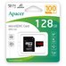 Карта пам`ятi  128GB MicroSDHC UHS-I Class 10 Apacer + SD adapter (AP128GMCSX10UB-R) 