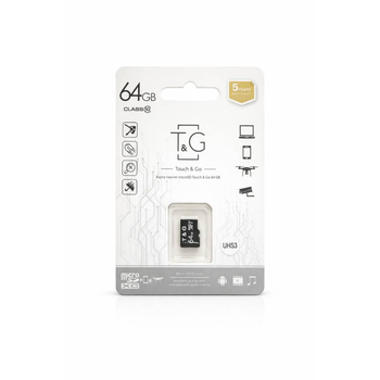 Карта пам`ятi 64GB MicroSDXC UHS-I/U3 Class 10 T&G (TG-64GBSDU3CL10-00)