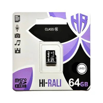 Карта пам`ятi 64GB MicroSDXC Class 10 Hi-Rali (HI-64GBSDCL10-00)