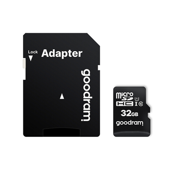 Карта памяти MicroSDHC 32GB UHS-I Class 10 Goodram + SD-adapter (M1AA-0320R12)