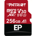 Карта памяти 256GB MicroSDXC UHS-I/U3 Class 10 Patriot EP A1 R90/W80MB/s + SD-adapter (PEF256GEP31MCX)