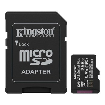 Карта пам'яті MicroSDXC 256GB UHS-I 10 Kingston Canvas Select Plus R150MB/s + SD-адаптер (SDCS3/256GB)