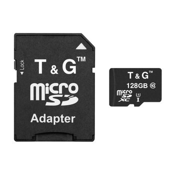 Карта пам`яті 128GB MicroSDXC UHS-I U3 Class 10 T&G + SD-adapter (TG-128GBSD10U3-01)
