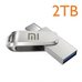 Флеш-накопитель USB 3.0 2TB Metal Xiaomi 2 в 1 USB/Type-C
