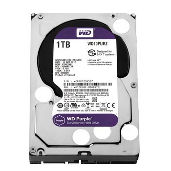 Жорсткий диск HDD SATA 1.0TB WD Purple 5400rpm 64MB (WD10PURZ)