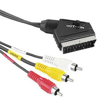 Шнур Scart-RCA з перемикачем