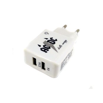 Зарядное устройство EUROSKY AC-DC 2 USB (2.1A+1.5A)