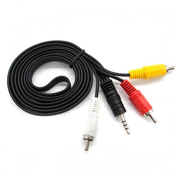 Шнур Джек-Тюльпан DC3.5\3хRCA Jack 15мм довжина 1.5м