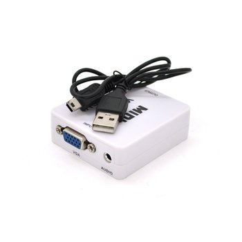 Конвертер VEGGIEG VH-101 Mini, HDMI to VGA, ВХОД VGA(мама) на ВЫХОД HDMI(мама)