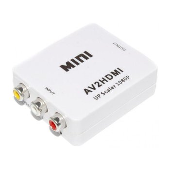 Конвертер (19652) 2AV-HDMI, ВХІД 3RCA (мама) на ВИХІД HDMI (мама)