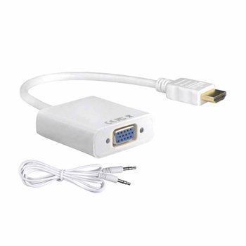 Конвертер HDMI на VGA White + Audio