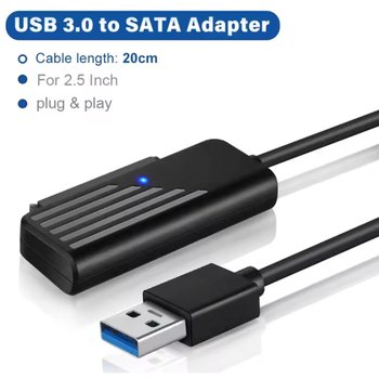 Кабель передачі даних SATA-USB 3.0 2.0 для 2,5-дюймового SSD HDD