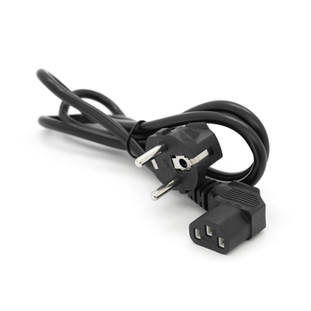 Шнур мережевий комп'ютерний Schuko кутовий PC-186A CEE7/7-C13, 1.2M, 0.75mm, євровилка під 90 градусів