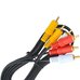 Шнур 3RCA - 3RCA, gold, 4x12мм, 1.5м