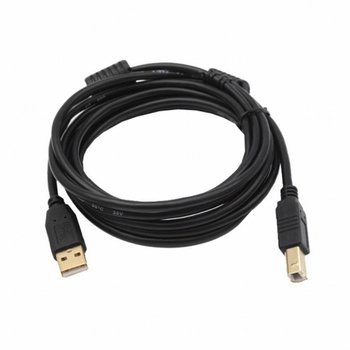 Шнур USB 2.0, штекер A - штекер В, 1 феррит, черный, 3, для принтера