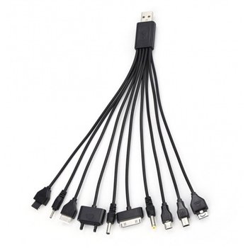 USB кабель с переходниками 10 в 1, 0,2м