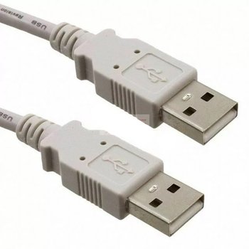 Шнур USB TCOM, штекер A - штекер А, Vers- 2.0, Ø4.5мм, 2м Серый