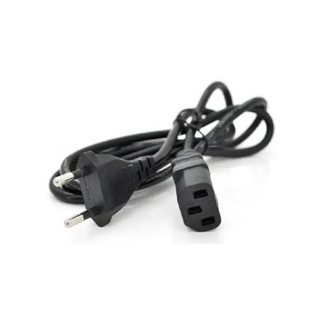 Шнур мережевий комп'ютерний Schuko PC-186 CEE7/16-C13, 0.5mm, 1.2M без заземлення