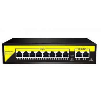 POE комутатор Utex UT-1010B (8 РОЕ10 - 100 Мб/с ,2 Uplink - 100 Мб/с)
