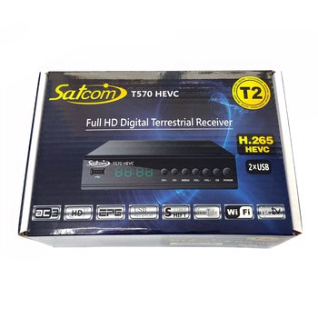 Ресивер Т2 Satcom T-570 T2 HEVC Ресивер Т2 Satcom T-570 T2 HEVC