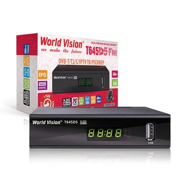 Ресивер Т2 World Vision T645D5 FM Ресивер Т2 World Vision T645D5 FM