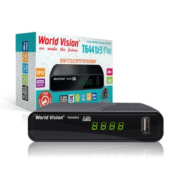 Ресивер Т2 World Vision T644D3 FM Ресивер Т2 World Vision T644D3 FM