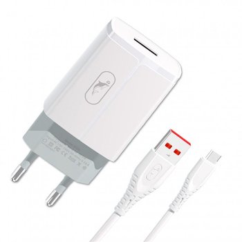 Зарядное устройство SkyDolphin SC06V (1USBx2.4A) White (MZP-000180) + кабель microUSB