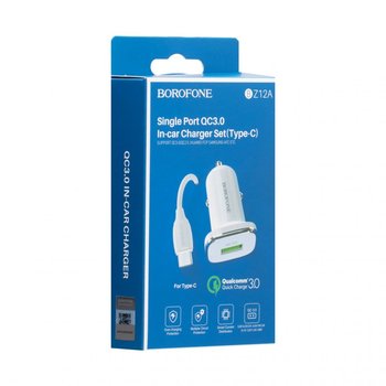Автомобильное зарядное устройство Borofone BZ12A QC 3.0 Type-C