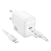 Зарядний Пристрій Borofone BAS43A 1USB-C PD/QC 20W+Type-C to Lightning (Бiлий)